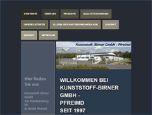 Tablet Screenshot of kunststoff-birner.de